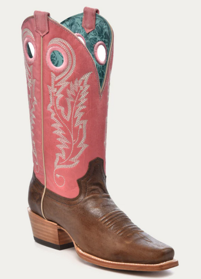 CORRAL LADIES PINK SQUARE TOE BOOTS STYLE A4459 Ladies Boots from Corral Boots