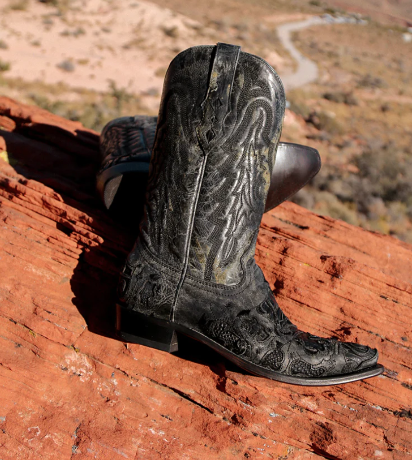 Corral Men s Alligator Inlay Western Black Boots