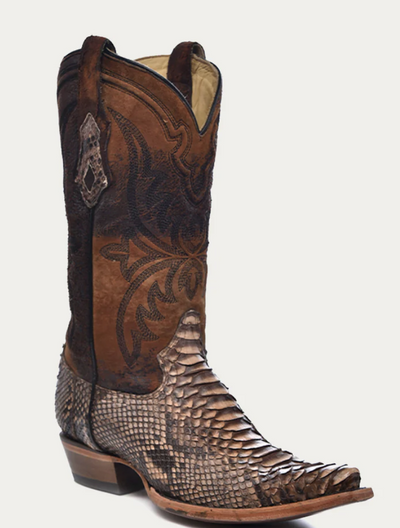 CORRAL MENS BROWN PYTHON BOOTS STYLE A4452 Mens Boots from Corral Boots