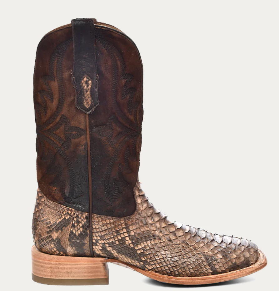 CORRAL MENS BROWN PYTHON COWBOY BOOTS STYLE A4499