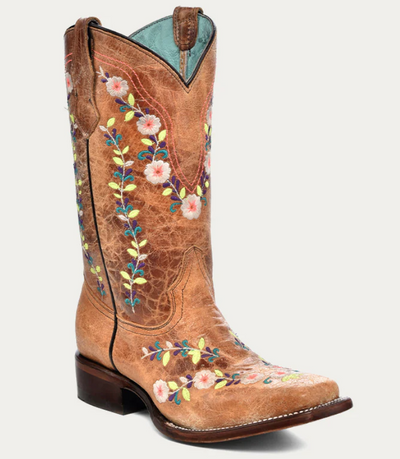 CORRAL TEEN HONEY EMBROIDERY GLOW IN THE DARK BOOTS STYLE T0161 Ladies Boots from Corral Boots