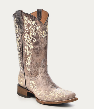 CORRAL TEEN BROWN EMBROIDERY COWGIRL BOOTS STYLE A2980 Ladies Boots from Corral Boots