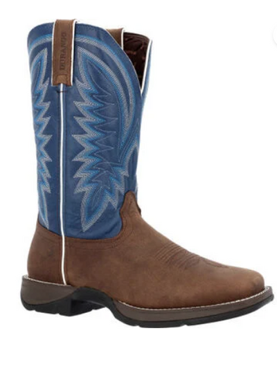 DURANGO MENS SADDLE BROWN DENIM BLUE WESTERN BOOT STYLE DDB0429 Mens Boots from Durango
