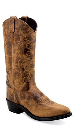Old West Mens Burnt Tan Western Boots Style TBM3014 Mens Boots from Old West/Jama Boots
