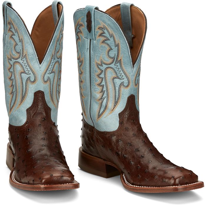 Men’s Tony Lama denim blue full quill ostrich 9EE/(9 1/2D) Amazon.com | Tony Lama Men main image 2