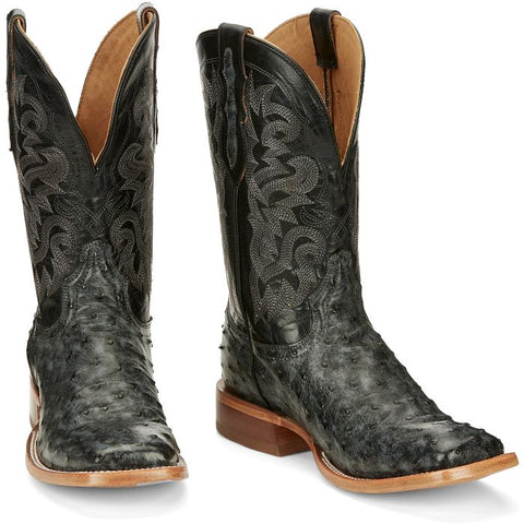 Tony Lama Moore Western Boots Mens 13 D Blue Full Quill Ostrich Leather TL5355 Damilano 13 main image 3