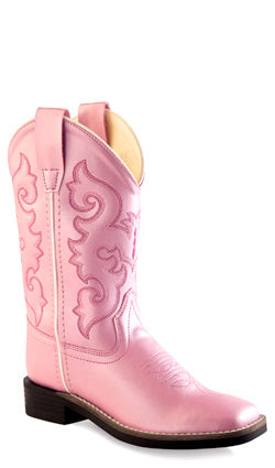 Jama Girls Old West Pink Square Toe Style VB9120 Girls Boots from Old West/Jama Boots