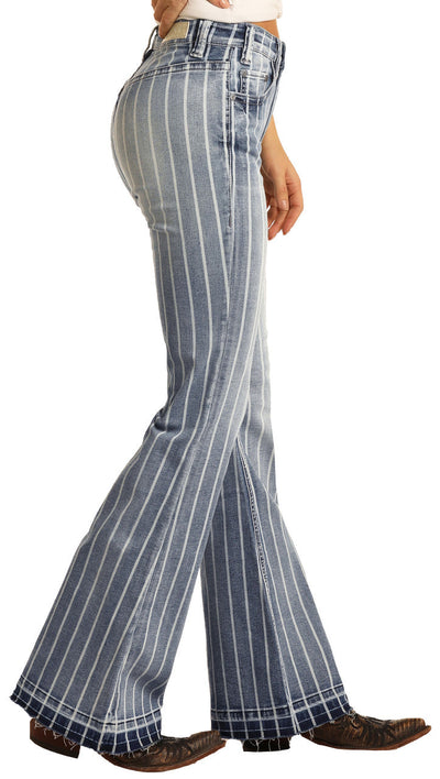 ROCK AND ROLL LADIES HIGH RISE EXTRA STRETCH STRIPED TROUSER JEANS STYLE W8H2533 Ladies Jeans from PHS
