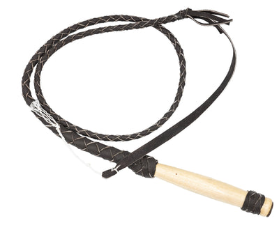 MADE IN USA Oil Tanned Leather Whips w/ Wood Handle  from Pawnee Bill’s