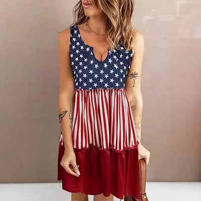 American flag print vest dress Ladies Dresses/Skirts from HIDDENBRAND