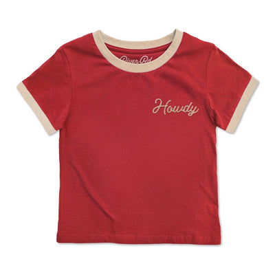 Howdy Vintage Ringer | Red (Youth)  from River Road Clothing Company