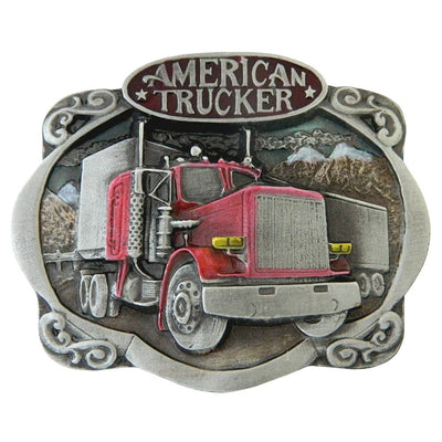 American Trucker Enamel Belt Buckle Made in USA  from Western Express
