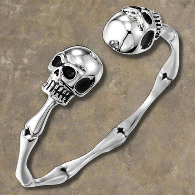 Mens Womens Skull Bone Link Cuff Bangle Bracelet MENS ACCESSORIES from WoodWristCo