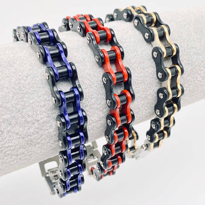 Punk Stainless Steel Motorcycle Chain Bracelet - MJ/BC MENS ACCESSORIES from Mio Queena