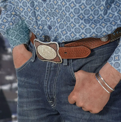 Montana Silversmiths Mens Fishermen of Faith Cuff Bracelet Style BC5318- Premium MENS ACCESSORIES from Montana Silversmith Shop now at HAYLOFT WESTERN WEARfor Cowboy Boots, Cowboy Hats and Western Apparel