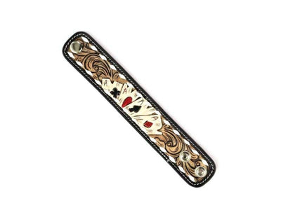 Western Tooled Leather Bracelet  from Snowing West