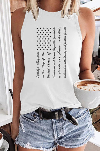 4th Of July Flag Graphic Tank Top STC125C192 ladies shi from UNISHE