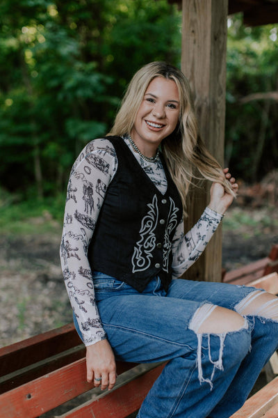 MK807 Boot Stitch Vest  from Merigold Kiss