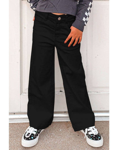 GCP-23-89123A Girls Bulk Twill Wide Leg Jean Pants  from Cutie Patootie Clothing