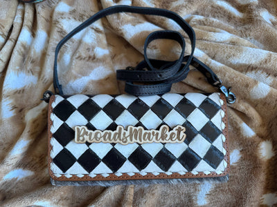 Checkered Crossbody Wallet Purse  from Broads Market