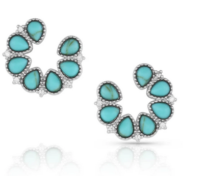 Montana Silversmith Lucky Seven Turquoise Earrings Style ER5291- Premium ladies Jewelry from Montana Silversmith Shop now at HAYLOFT WESTERN WEARfor Cowboy Boots, Cowboy Hats and Western Apparel