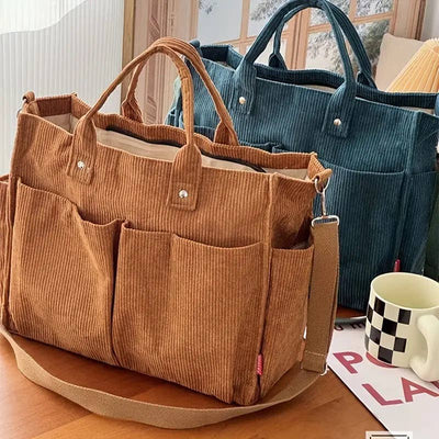 Fall Corduroy Tote Bags  from Kate Tuesday Jewelry