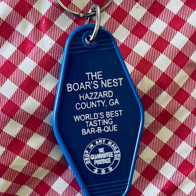 Motel Key Fob - The Boar's Nest (Dukes of Hazzard) Ladies Accessories from The 3 Sisters Design Co.