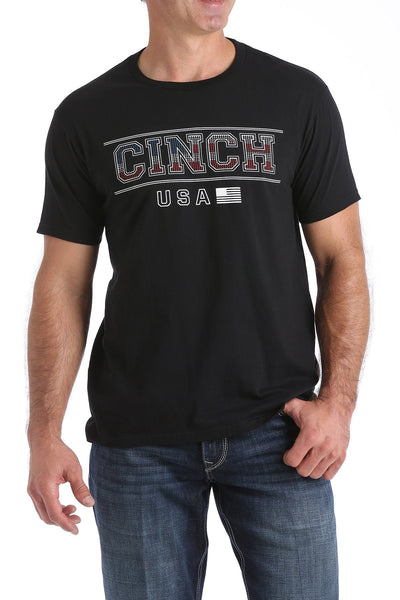 CINCH MEN'S CLASSIC LOGO TEE - BLACK STYLE MTT1690376- Premium Mens Shirts from Cinch Shop now at HAYLOFT WESTERN WEARfor Cowboy Boots, Cowboy Hats and Western Apparel