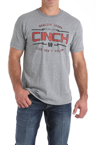 CINCH MEN'S CLASSIC LOGO TEE - CARBON STYLE MTT1690377- Premium Mens Shirts from Cinch Shop now at HAYLOFT WESTERN WEARfor Cowboy Boots, Cowboy Hats and Western Apparel
