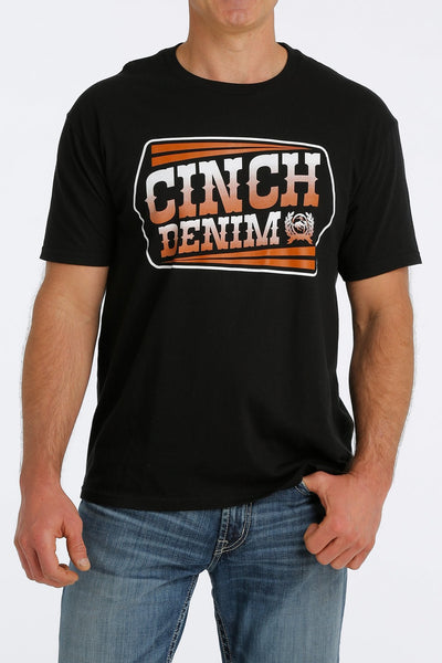 CINCH MEN'S CINCH DENIM TEE - BLACK STYLE MTT1690494 Mens Shirts from Cinch