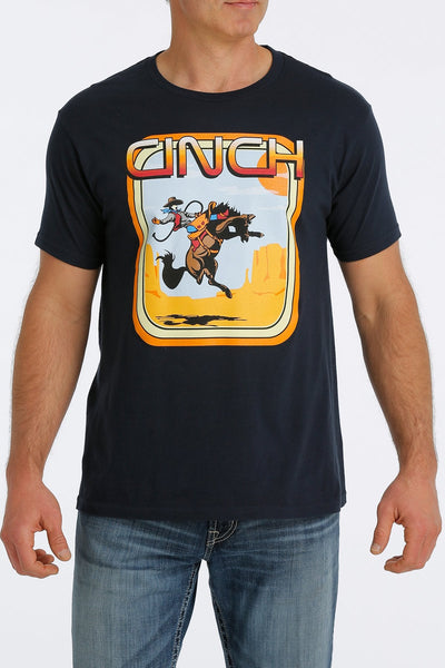 CINCH MEN'S CINCH BRONC TEE - NAVY STYLE MTT1690495- Premium Mens Shirts from Cinch Shop now at HAYLOFT WESTERN WEARfor Cowboy Boots, Cowboy Hats and Western Apparel
