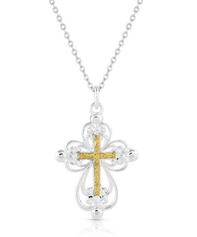Montana Silversmith Enlightened Faith Necklace Style NC5233- Premium ladies Jewelry from Montana Silversmith Shop now at HAYLOFT WESTERN WEARfor Cowboy Boots, Cowboy Hats and Western Apparel