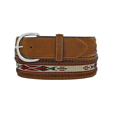 Leegin Silver Creek Mens Bucklace Edged Aztec Belt Style 5A109- Premium MENS ACCESSORIES from Leegin/Brighton Shop now at HAYLOFT WESTERN WEARfor Cowboy Boots, Cowboy Hats and Western Apparel