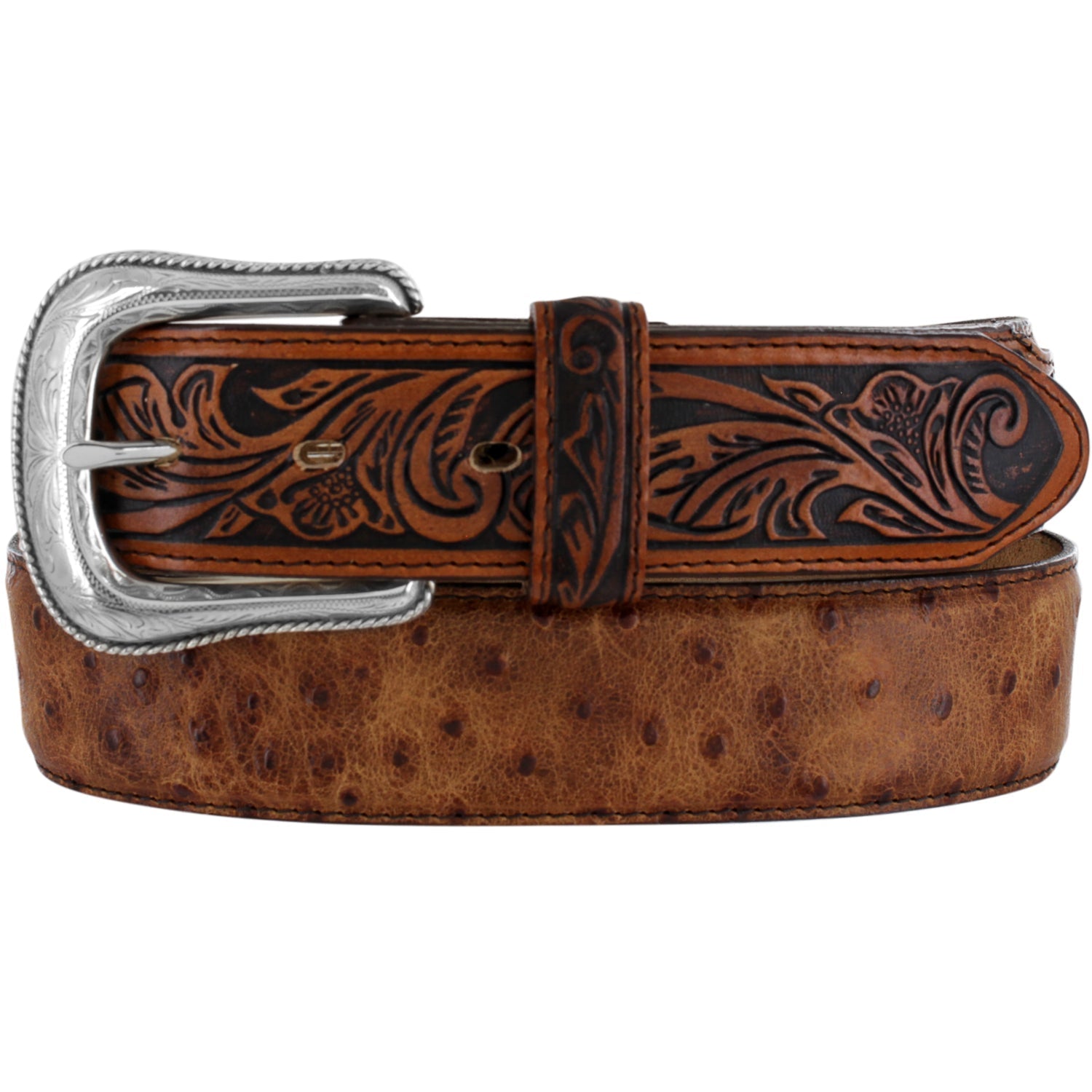 Leegin Mens Rustic Ostrich Dress Belt Style C42525 32 Leegin Mens Rustic Ostrich Dress Belt Style C42525 32