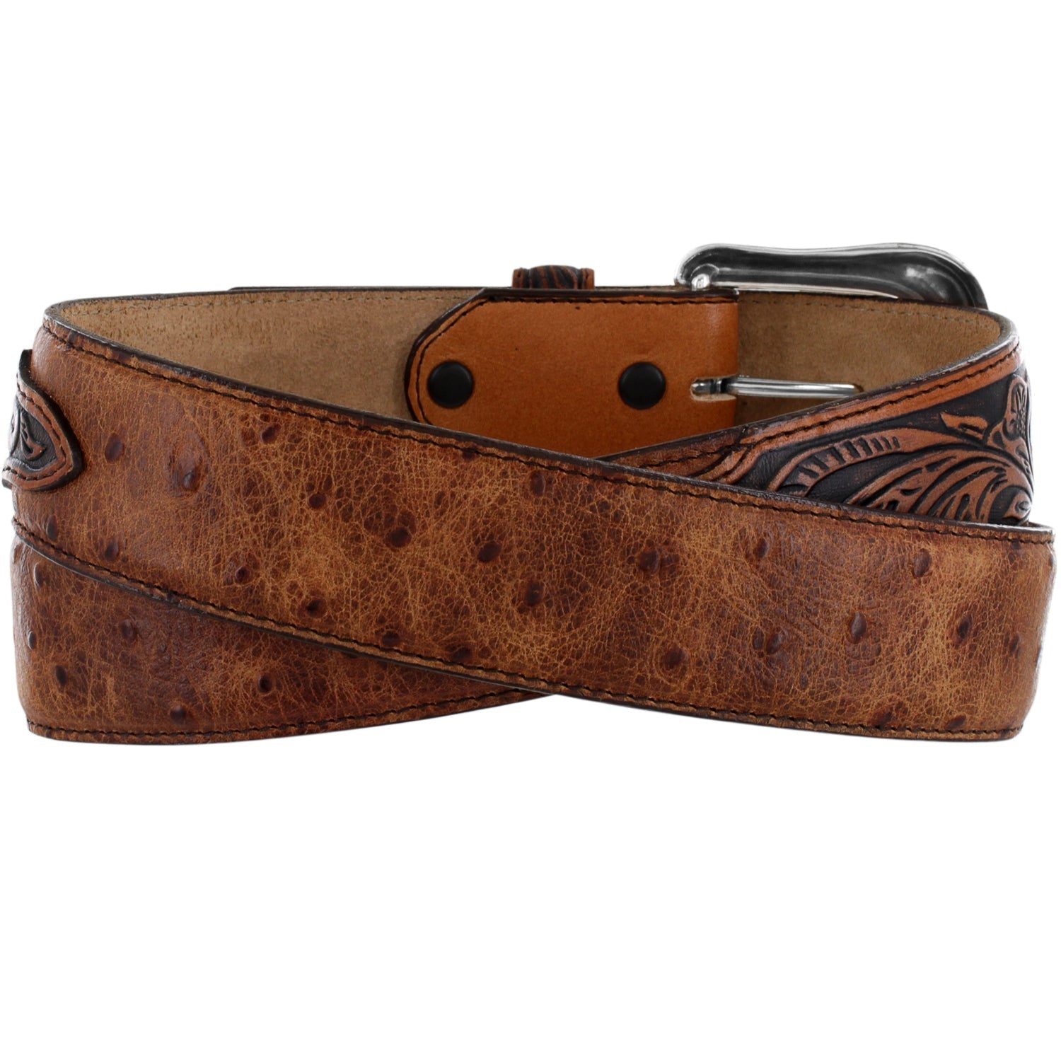 Leegin Mens Rustic Ostrich Dress Belt Style C42525 32 Leegin Mens Rustic Ostrich Dress Belt Style C42525 32