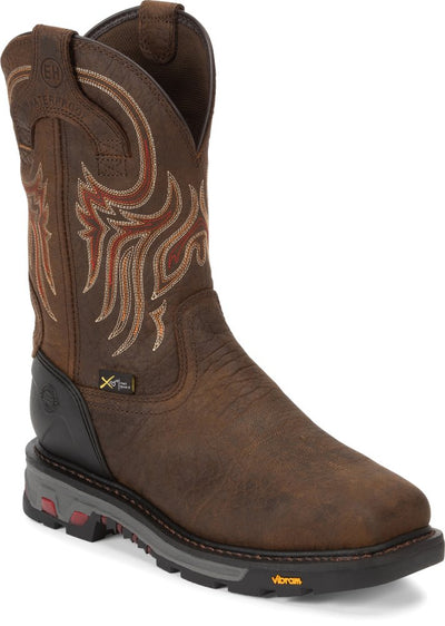 Justin Men's Original 11" Steel Toe WP Western Wellington Metguard Boot Style WK2112- Premium Mens Workboots from JUSTIN BOOT COMPANY Shop now at HAYLOFT WESTERN WEARfor Cowboy Boots, Cowboy Hats and Western Apparel