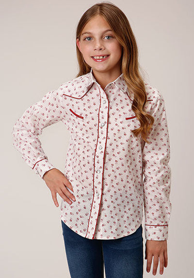 Roper Girls Long Sleeve Shirt Style 01-080-0086-3057- Premium Girls Shirts from Roper Shop now at HAYLOFT WESTERN WEARfor Cowboy Boots, Cowboy Hats and Western Apparel