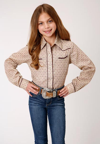 Roper Girls Long Sleeve Shirt Style 01-080-0086-3061- Premium Girls Shirts from Roper Shop now at HAYLOFT WESTERN WEARfor Cowboy Boots, Cowboy Hats and Western Apparel