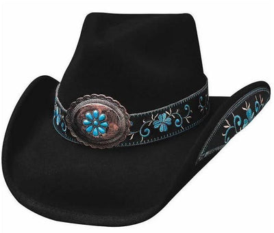 Bullhide All for Good Womens Shapeable Wool Cowboy Hat Style 0476BL- Premium Ladies Hats from Monte Carlo/Bullhide Hats Shop now at HAYLOFT WESTERN WEARfor Cowboy Boots, Cowboy Hats and Western Apparel