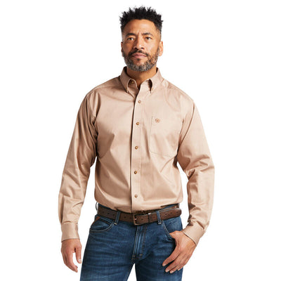 Ariat Mens L/S Solid Twill Classic Fit Shirt Style 10000505- Premium Mens Shirts from Ariat Shop now at HAYLOFT WESTERN WEARfor Cowboy Boots, Cowboy Hats and Western Apparel