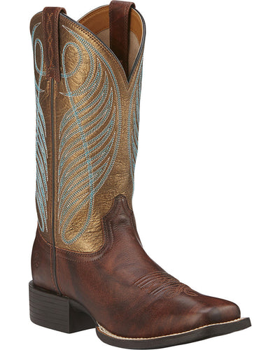 Ariat Women's Round Up Square Toe Cowgirl Boots Style 10016317 Ladies Boots from Ariat