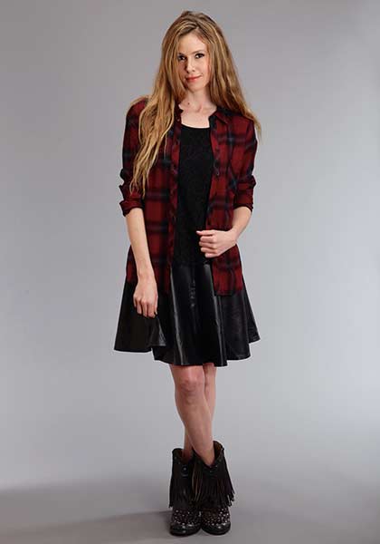 Stetson Ladies Black Lamb Leather Skirt Style 11-060-0539-0647 Stetson Ladies Black Lamb Leather Skirt Style 11-060-0539-0647