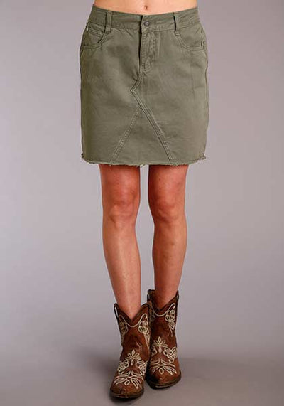 Stetson Ladies Collection Olive Twill Skirt Style 11-060-0565-1428- Premium Ladies Dresses/Skirts from Stetson Boots and Apparel Shop now at HAYLOFT WESTERN WEARfor Cowboy Boots, Cowboy Hats and Western Apparel