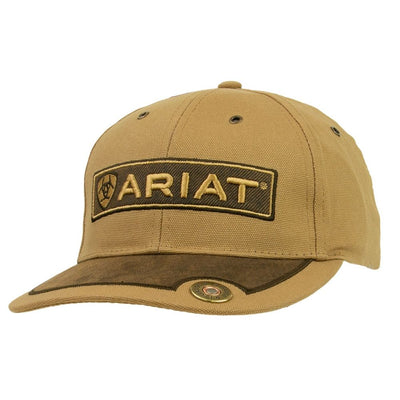MF Western Ariat Tan Canvas Cap with Bullet Detail Snap Back Style 1501308 Mens Hats from MF Western