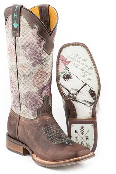 Tin Haul Ladies Rosealiscious Boots Girl's Best Friend Sole Style 14-021-0077-1411- Premium Ladies Boots from Tin Haul Shop now at HAYLOFT WESTERN WEARfor Cowboy Boots, Cowboy Hats and Western Apparel