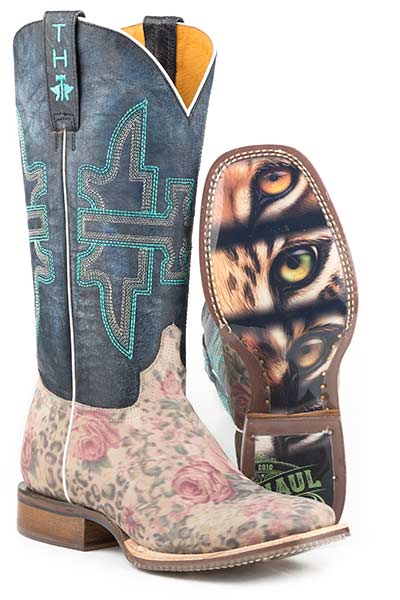 Tin Haul Womens Wild Flower Cat Eyes Sole Style Style 14-021-0077-1426 Ladies Boots from Tin Haul