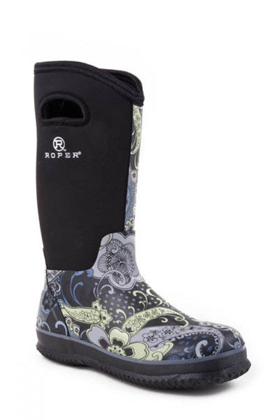 Roper LADIES FOOTWEAR RUGGED NEOPRENE TALL BARNYARD BOOT Style 09-021-1136-0043 BL- Premium Ladies Boots from Roper Shop now at HAYLOFT WESTERN WEARfor Cowboy Boots, Cowboy Hats and Western Apparel