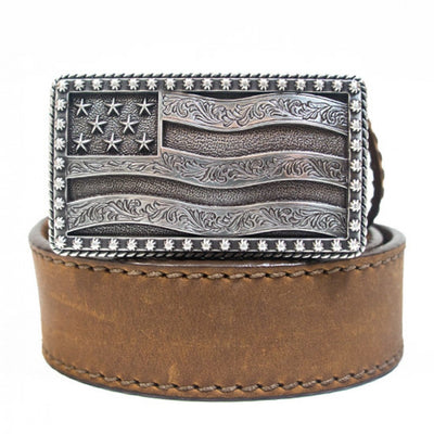 Leegin Mens Brown Flying High Justin Belt Style C12685- Premium MENS ACCESSORIES from Leegin/Brighton Shop now at HAYLOFT WESTERN WEARfor Cowboy Boots, Cowboy Hats and Western Apparel