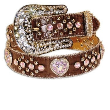 小物 BEP HEART STUDS BELT BROWN BEP HEART STUDS BELT BROWN – BlackEyePatch