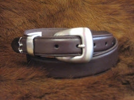 Brown Men's Belt w/ 3 Piece Silver Style N2427202